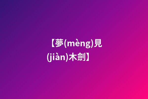 【夢(mèng)見(jiàn)木劍】