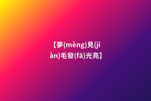 【夢(mèng)見(jiàn)毛發(fā)光亮】