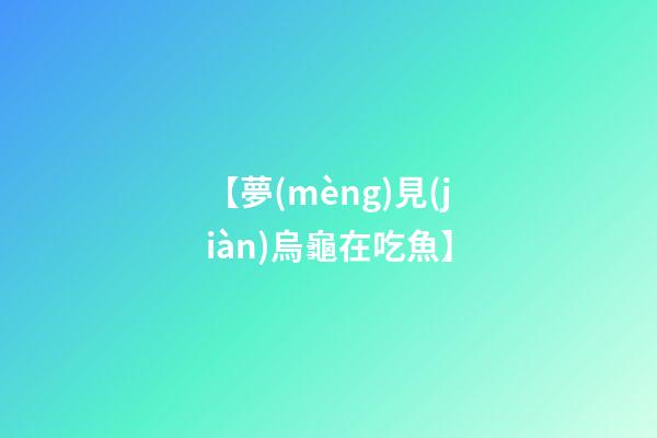 【夢(mèng)見(jiàn)烏龜在吃魚】