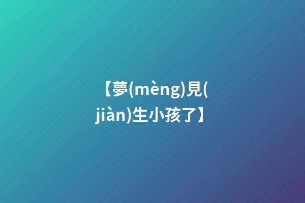 【夢(mèng)見(jiàn)生小孩了】