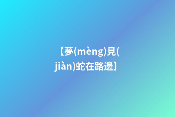 【夢(mèng)見(jiàn)蛇在路邊】