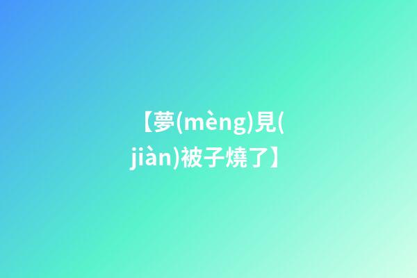 【夢(mèng)見(jiàn)被子燒了】