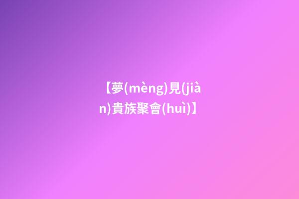【夢(mèng)見(jiàn)貴族聚會(huì)】