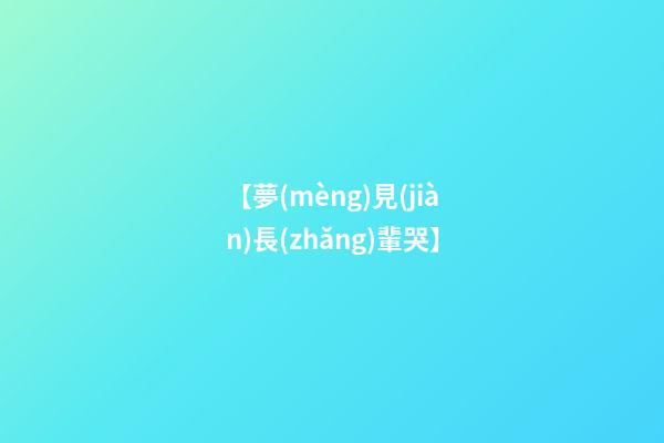 【夢(mèng)見(jiàn)長(zhǎng)輩哭】