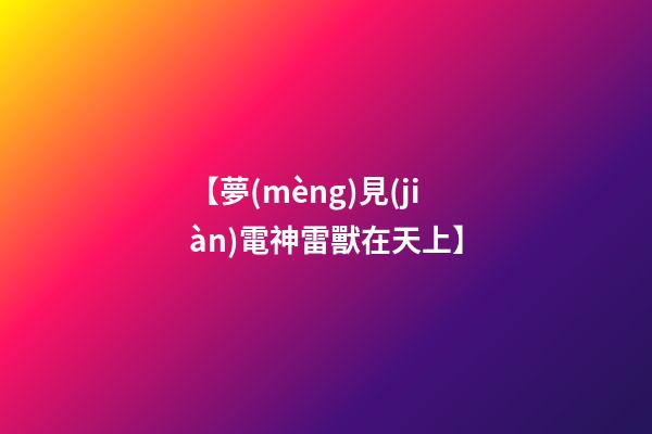 【夢(mèng)見(jiàn)電神雷獸在天上】