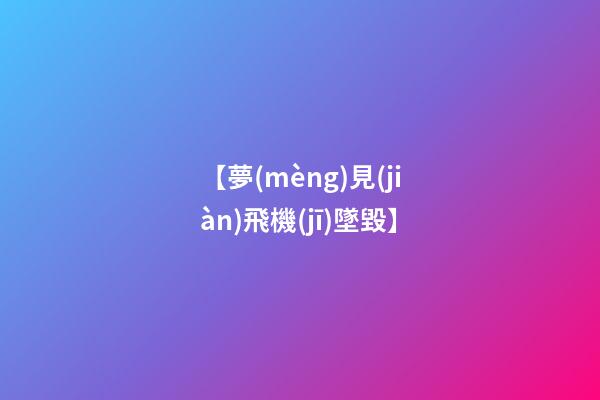 【夢(mèng)見(jiàn)飛機(jī)墜毀】