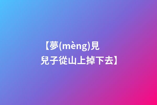 【夢(mèng)見兒子從山上掉下去】