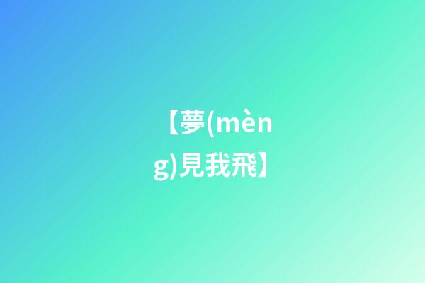 【夢(mèng)見我飛】
