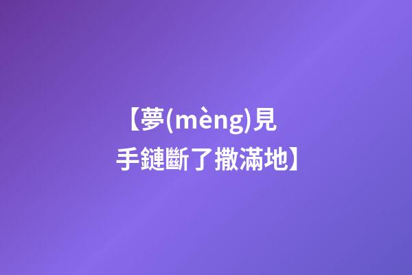 【夢(mèng)見手鏈斷了撒滿地】