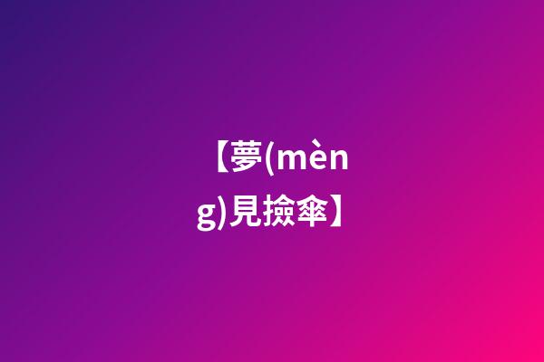 【夢(mèng)見撿傘】