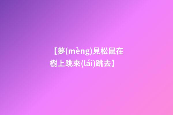 【夢(mèng)見松鼠在樹上跳來(lái)跳去】