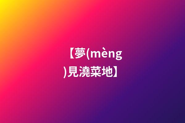 【夢(mèng)見澆菜地】