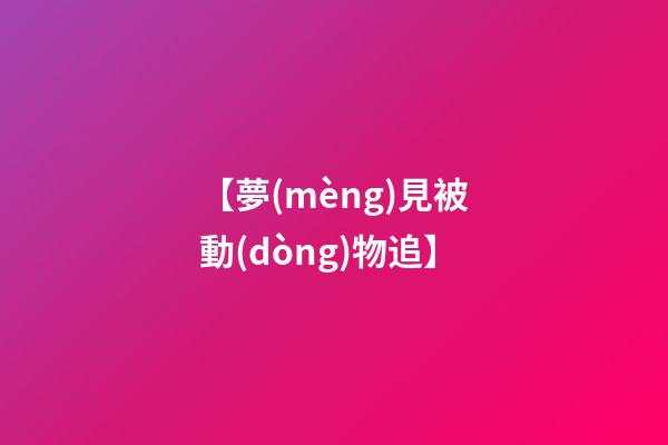 【夢(mèng)見被動(dòng)物追】