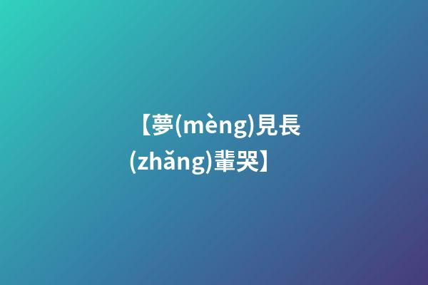 【夢(mèng)見長(zhǎng)輩哭】