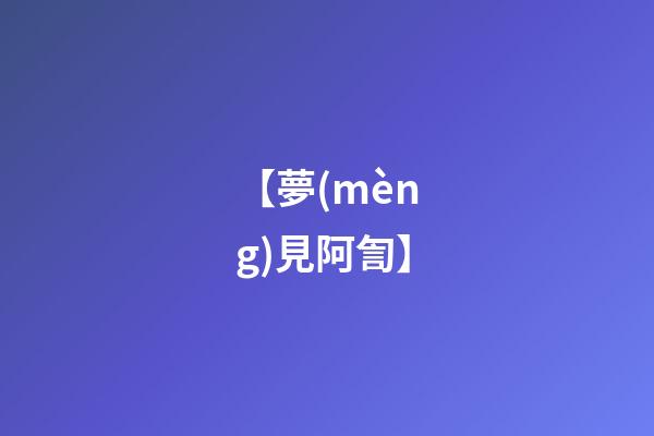 【夢(mèng)見阿訇】