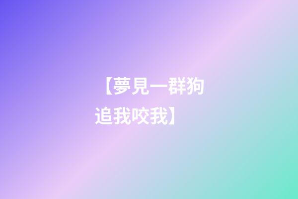 【夢見一群狗追我咬我】