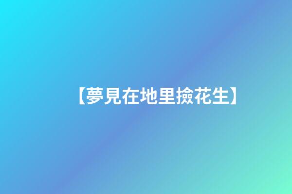 【夢見在地里撿花生】
