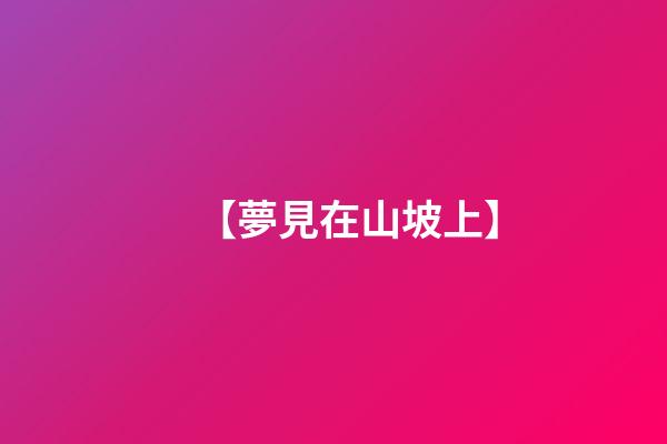 【夢見在山坡上】