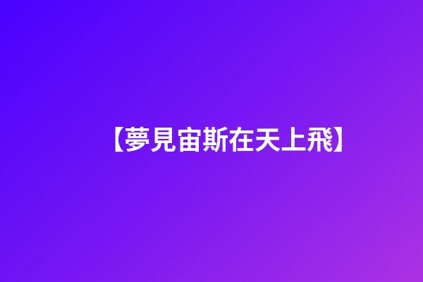 【夢見宙斯在天上飛】