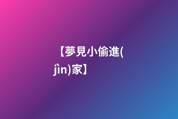 【夢見小偷進(jìn)家】