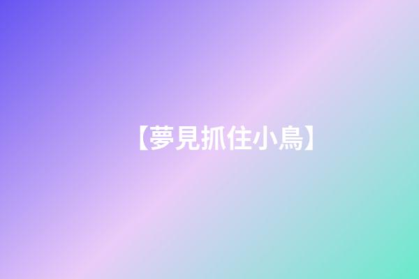 【夢見抓住小鳥】