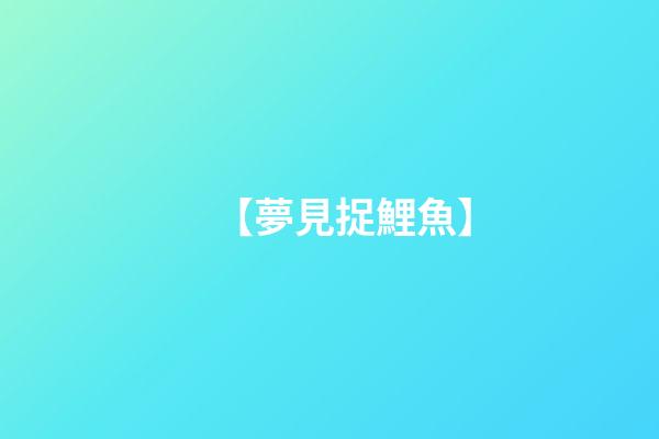 【夢見捉鯉魚】