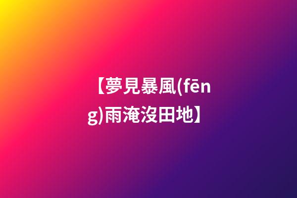 【夢見暴風(fēng)雨淹沒田地】