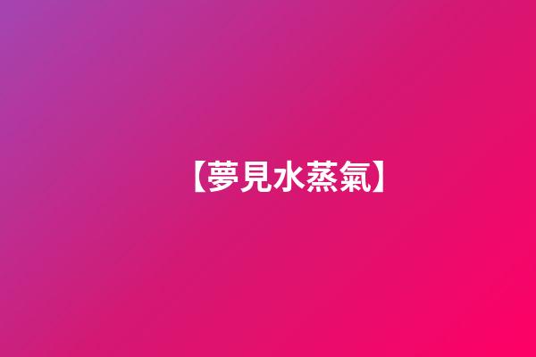 【夢見水蒸氣】