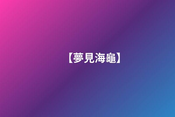 【夢見海龜】