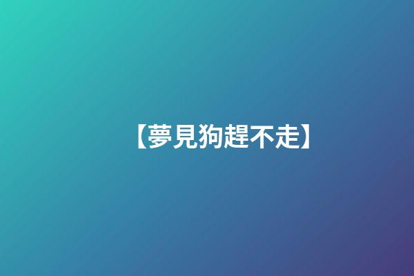 【夢見狗趕不走】