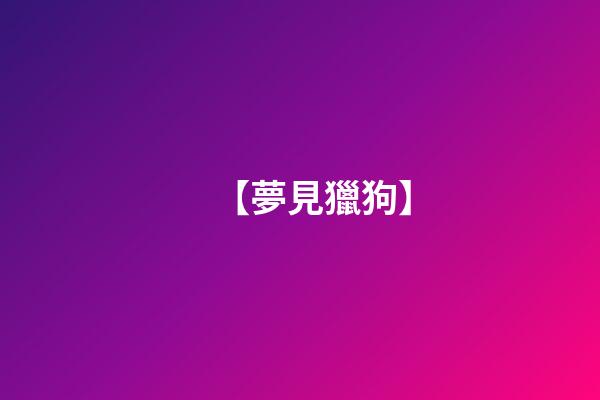 【夢見獵狗】