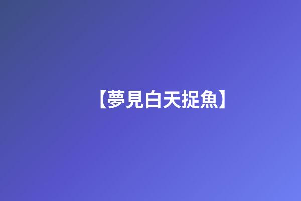 【夢見白天捉魚】