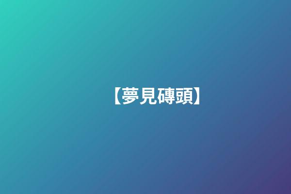 【夢見磚頭】