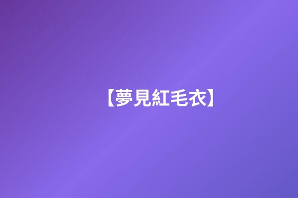 【夢見紅毛衣】