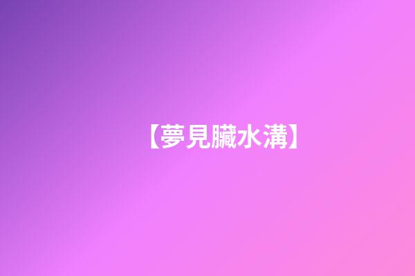 【夢見臟水溝】