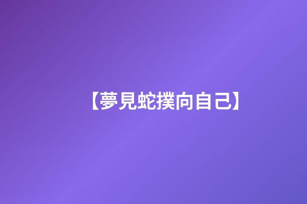 【夢見蛇撲向自己】