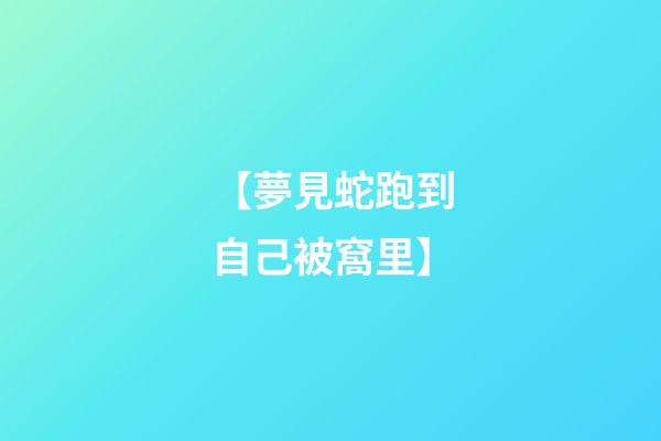 【夢見蛇跑到自己被窩里】