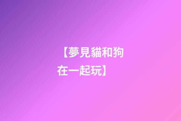 【夢見貓和狗在一起玩】