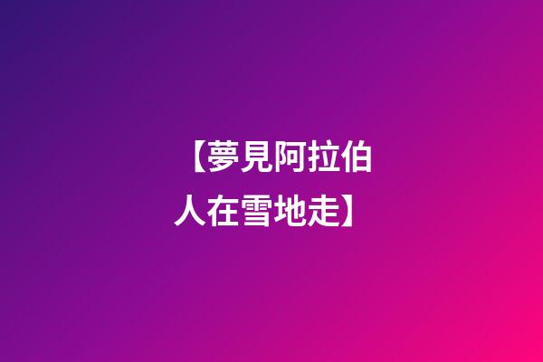 【夢見阿拉伯人在雪地走】