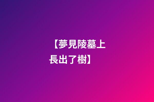 【夢見陵墓上長出了樹】