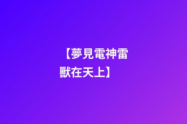 【夢見電神雷獸在天上】