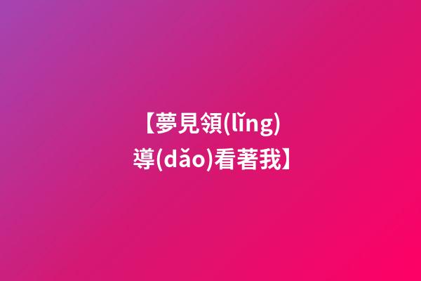 【夢見領(lǐng)導(dǎo)看著我】