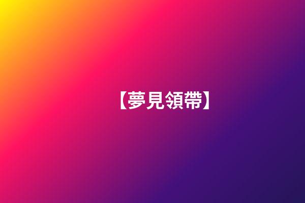 【夢見領帶】