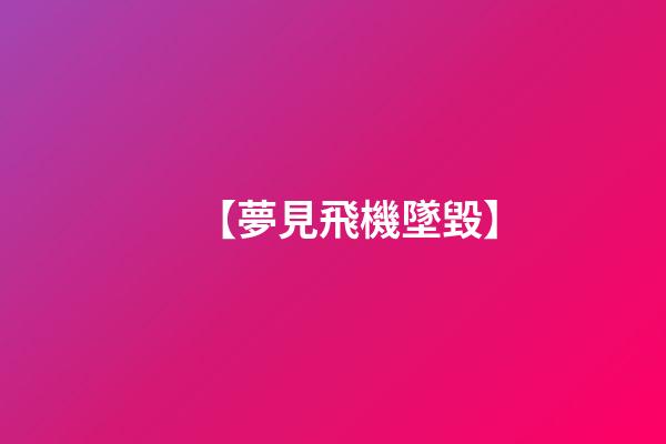 【夢見飛機墜毀】