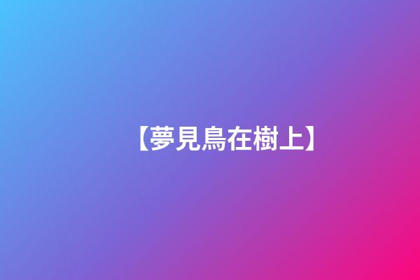 【夢見鳥在樹上】