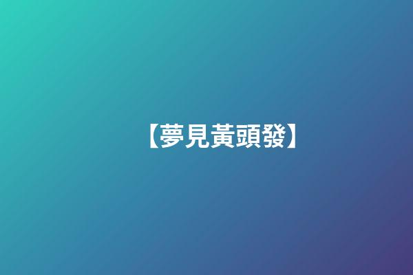 【夢見黃頭發】