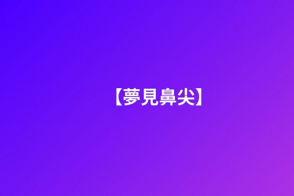 【夢見鼻尖】
