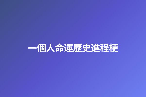 一個人命運歷史進程梗(「歷史一句梗」——晉)-第1張-觀點-玄機派