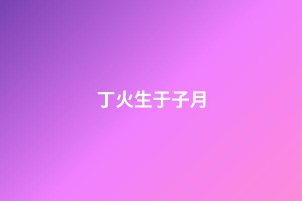 丁火生于子月