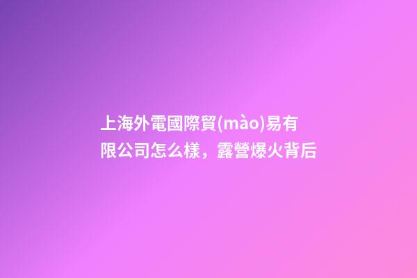 上海外電國際貿(mào)易有限公司怎么樣，露營爆火背后-第1張-觀點(diǎn)-玄機(jī)派